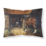 Caroline'S Treasures Horse And The Blacksmith By Daphne Baxter Fabric Standard Pillowcase Bdba0086Pillowcase, Multicolor
