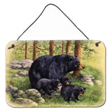 Caroline'S Treasures Black Bears By Daphne Baxter Wall Or Door Hanging Prints Bdba0114Ds812, 8Hx12W