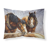 Caroline'S Treasures Horses Taking A Drink Of Water Fabric Standard Pillowcase Bdba0119Pillowcase, Multicolor