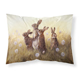 Caroline'S Treasures Rabbits In The Dandelions Fabric Standard Pillowcase Bdba0144Pillowcase, Multicolor