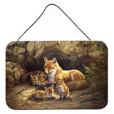 Caroline'S Treasures Family Foxes By The Den Wall Or Door Hanging Prints Bdba0169Ds812, 8Hx12W, Multicolor