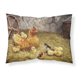 Caroline'S Treasures Chicken Hen And Her Chicks Fabric Standard Pillowcase Bdba0176Pillowcase, Multicolor