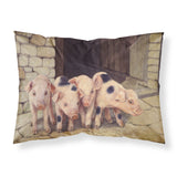 Caroline'S Treasures Pigs Piglets By Daphne Baxter Fabric Standard Pillowcase Bdba0225Pillowcase, Multicolor