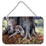 Caroline'S Treasures Grey Squirrels Around The Tree Wall Or Door Hanging Prints Bdba0260Ds812, 8Hx12W