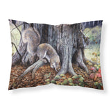 Caroline'S Treasures Grey Squirrels Around The Tree Fabric Standard Pillowcase Bdba0260Pillowcase, Multicolor