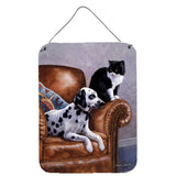 Caroline'S Treasures Dalmatian With Cat Wall Or Door Hanging Prints Bdba0265Ds1216, 16Hx12W, Multicolor