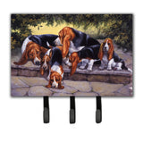 Caroline'S Treasures Bdba0276Th68 Basset Hound Puppies, Momma And Daddy Leash Or Key Holder, Large, Multicolor