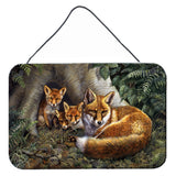 Caroline'S Treasures A Family Of Foxes At Home Wall Or Door Hanging Prints Bdba0283Ds812, 8Hx12W