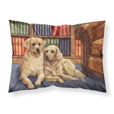 Caroline'S Treasures Golden Retrievers In The Library Fabric Standard Pillowcase Bdba0289Pillowcase, Multicolor