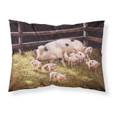 Caroline'S Treasures Pigs Piglets At Dinner Time Fabric Standard Pillowcase Bdba0296Pillowcase, Multicolor