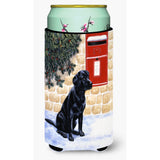 Caroline'S Treasures Black Labrador By The Mail Box Tall Boy Koozie Hugger, Multicolor
