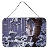 Caroline'S Treasures Owl On A Tree Branch In The Snow Wall Or Door Hanging Prints Bdba0303Ds812, 8Hx12W