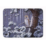 Caroline'S Treasures Owl On A Tree Branch In The Snow, 19 X 27, Multicolor