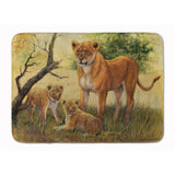Caroline'S Treasures Lion And Cubs By Daphne Baxter Floor Mat, 19 X 27, Multicolor