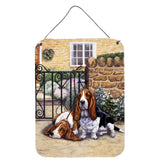 Caroline'S Treasures Basset Hound At The Gate Wall Or Door Hanging Prints Bdba0312Ds1216, 16Hx12W, Multicolor