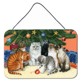 Caroline'S Treasures Cats Under The Christmas Tree Wall Or Door Hanging Prints Bdba0345Ds812, 8Hx12W