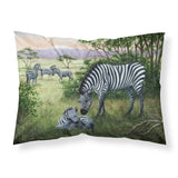 Caroline'S Treasures Zebras In The Field With Baby Fabric Standard Pillowcase Bdba0385Pillowcase, Multicolor