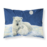 Caroline'S Treasures Polar Bears Moonlight Snuggle Fabric Standard Pillowcase Bdba0429Pillowcase, Multicolor