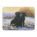 Caroline'S Treasures Black Labradors In The Snow Floor Mat, 19 X 27, Multicolor