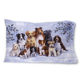 Caroline'S Treasures Winter Dogs Fabric Standard Pillowcase Bdba316Apillowcase, Multicolor