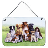 Caroline'S Treasures Springtime Dogs Wall Or Door Hanging Prints Bdba316Bds812, 8Hx12W