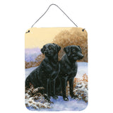 Caroline'S Treasures Black Labradors Snowy Day Wall Or Door Hanging Prints Bdba450Ads1216, 16Hx12W, Multicolor