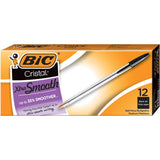 Cristal Classic Stic Pen, Med Point, Black, 12/pkg