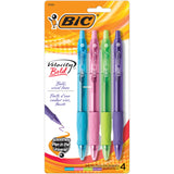 Velocity Bold Ball Pens, 4-count assorted