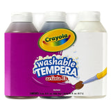 Crayola Tempera Neutral Colors Paint, Three 8 oz bottles