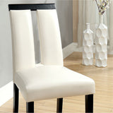 Luminar Contemporary Side Chair Withwhite Cal. Foam, Black Finish, Set Of 2
