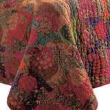 Tisa 3 Piece Reversible King Quilt Set With Floral And Fruit Pattern, Multicolor