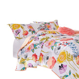 Mavi 5 Piece Reversible King Quilt Set, Spring Floral Print, Multicolor