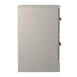 24 Inch Modern Rustic Composite Wood Nightstand, 2 Drawers, Oak White
