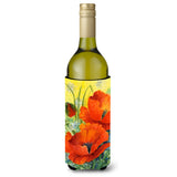 Caroline'S Treasures Poppies By Maureen Benfield Wine Bottle Koozie Hugger, 750Ml, Multicolor
