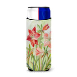 Caroline'S Treasures Lilies Ii By Maureen Benfield Michelob Ultra Koozies For Slim Cans, Multicolor