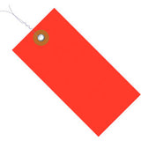 Global Industrial Tyvek® Shipping Tag Pre-Wired 5-1/4L X 2-5/8W Red 100/Pack