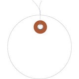 Global Industrial Plastic Circle Tag Pre-Wired 2 Dia. White 100/Pack