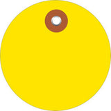 Global Industrial Plastic Circle Tag 3 Dia. Yellow 100/Pack