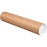 Mailing Tubes With Caps 4 Dia. X 42L 0.08 Thick Kraft 15/Pack
