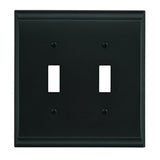 Candler 2 Toggle Black Bronze Wall Plate