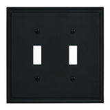 Mulholland 2 Toggle Black Bronze Wall Plate