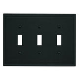 Mulholland 3 Toggle Black Bronze Wall Plate