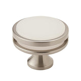 Oberon 1-3/4 In (44 Mm) Diameter Satin Nickel/Frosted Cabinet Knob