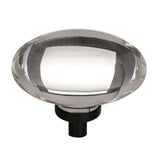 Glacio 1-3/4 In (44 Mm) Length Clear/Black Bronze Cabinet Knob