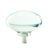 Glacio 1-3/4 In (44 Mm) Length Clear/Polished Nickel Cabinet Knob