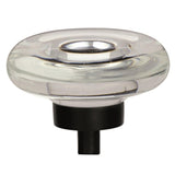 Glacio 1-3/4 In (44 Mm) Diameter Clear/Black Bronze Cabinet Knob