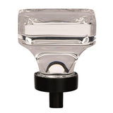 Glacio 1-3/8 In (35 Mm) Length Clear/Black Bronze Cabinet Knob