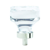 Glacio 1-3/8 In (35 Mm) Length Clear/Polished Nickel Cabinet Knob