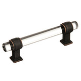 Glacio 3-3/4 In (96 Mm) Center-To-Center Clear/Oil-Rubbed Bronze Cabinet Pull