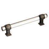 Glacio 5-1/16 In (128 Mm) Center-To-Center Clear/Gunmetal Cabinet Pull